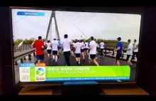 Reporter TVN Meteo Active biegnie....