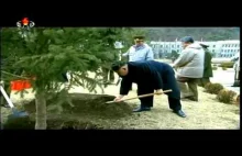 Ukochani Przywódcy sadzą drzewa: Bronisław Komorowski i Kim Dzong Un