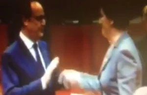 Wpadka Kopacz, zaczęła całować Hollande'a, a on ją odtrącił (VIDEO