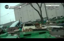 Nagrania z kamery samochodowej z japońskiego tsunami w 2011 roku