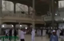 (Arabia Saudyjska) Moment upadku dźwigu na meczet w Mekce.