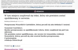 Tekst GW o wszach słoikowych, poniżej przeprosiny GW