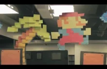Super Mario i Pac-Man z karteczek samoprzylepnych