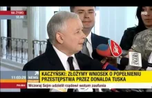 Konferencja prasowa prezesa PiS Jarosława Kaczyńskiego 26-06-2014