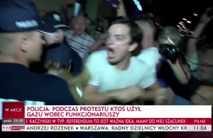 Zgraja rozwścieczonych meneli atakuje i lży spokojnie stojących policjantów.