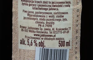 Jabłonowo Piwo Trzy Zboża