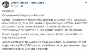 Kolejna teoria spiskowa Zięby