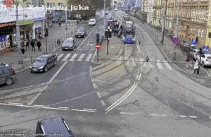 Śmiertelne potrącenie pieszego, Kraków (video)