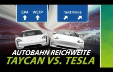 Porsche Taycan vs Tesla 3 - test zasięgu na autostradzie