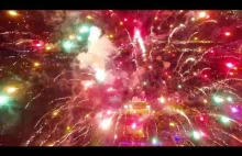 Filming inside fireworks frome quadcopter 4K ultra HD video