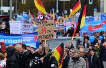Demonstracja w Berlinie. Czerwona kartka dla Angeli Merkel