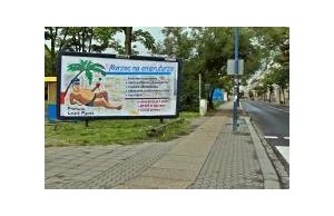 Billboard komentujący aferę w opolskiej policji