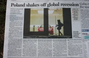 Pierwsza strona nowozelandziej gazety NZ Herald o Polsce i naszym dobrobycie