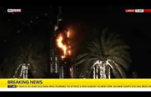 Pożar w Dubaju obok najwyższego budynku świata