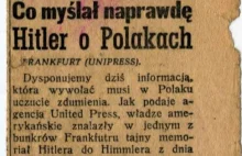 ZHistorii: Co tak naprawdę Hitler myślała o Polakach....