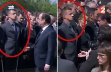 Mocny gest! Francuski policjant odmówił podania ręki prezydentowi i premierowi