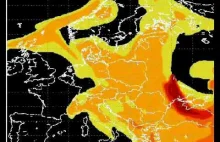 Tak rozprzestrzeniała się chmura radioaktywna po katastrofie w Czarnobylu.