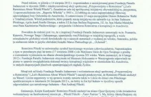 List Fundacji Paradis Judaeorum do Metropolity Krakowa 17.VIII.13