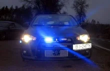 Mitsubishi lancer - nieoznakowany radiowóz polskiej policji