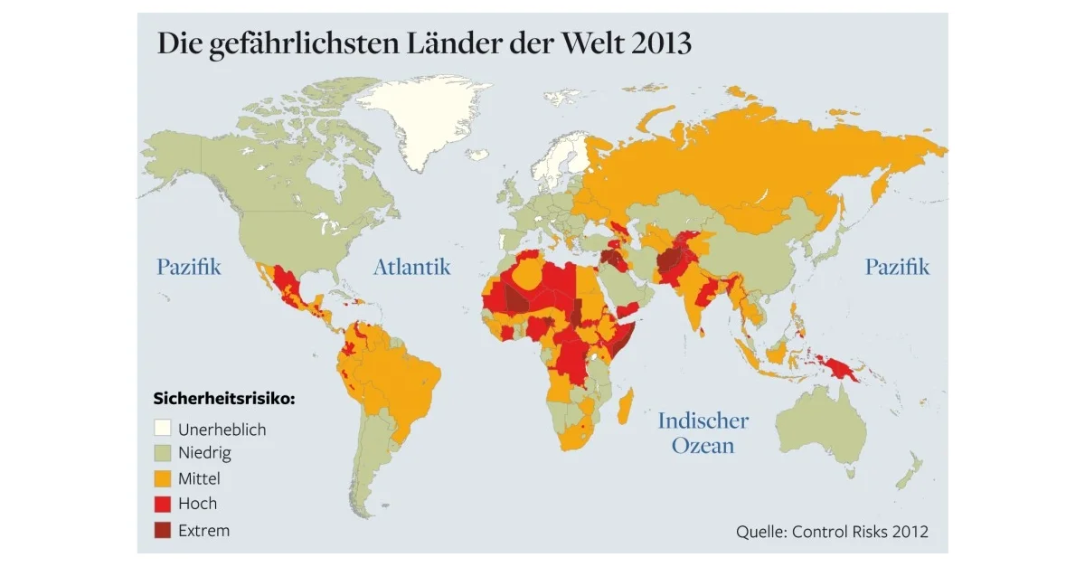 Najniebezpieczniejsze kraje świata 2013 