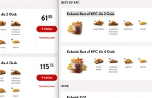 KFC online - kwiatki przy składaniu zamówienia