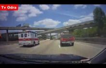 Oversize load crashes a crane into two overpasses