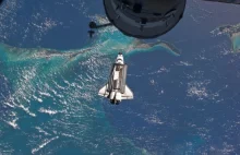 Po raz ostatni Atlantis wzrasta w kierunku otwartych wrót MSK (ISS)