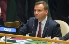 14 sekund - tyle wystąpienia prezydenta Dudy w ONZ pokazały Wiadomości TVP.