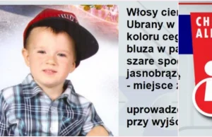 Fabian z Radomia uprowadzony przez 3 mężczyzn, CHILD ALERT