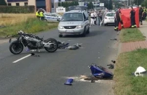 Śmiertelny wypadek motocyklisty w Świerklańcu. To policjant KMP Katowice