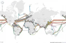 Mapa podmorskich kabli do przesyłu Internetu