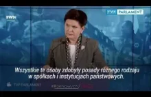 Pani Beata zapytana o listę misiewiczów