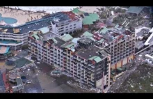 Śmigłowiec sfilmował zniszczenia wyspy St. Marten po przejściu huraganu Irma