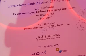 B-klasowy klub wyróżniony w konkursie Startup!