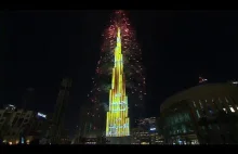 Noworoczny pokaz sztucznych ogni w Dubaju
