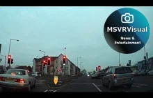 Near Miss As Driver Starts Driving When Lights Are Red
