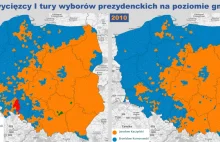 Wyniki wyborów na poziomie gmin, czyli jak stopniało poparcie dla Komorowskiego