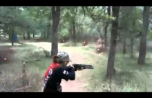 A 13 year old girl knows well how to use weapons