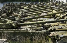 "Siły" Ukrainy czyli ogromne cmentarzysko czołgów i wyposażenia