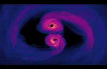 Symulacja układu binarnego supermasywnych czarnych dziur