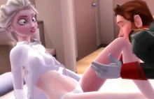 Elsa przeżywa erotyczne uniesienia w skąpej bieliznę - porno dla dzieci...