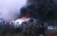 Katastrofa samolotu w Katmandu. Wrak stanął w płomieniach