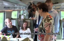 Kopacz jedzie Pendolino i zaczepia pasażerów