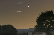 Złączenie Księżyca, Wenus i Jowisza