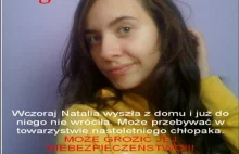 Natalia, 14 lat, zaginiona