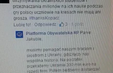PO pisze na facebooku, że studenci z Ukrainy będą przyjmowani kosztem Polaków!