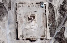 Zdjęcia satelitarne, zniszczonego zabytku przez ISIS