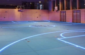 Interaktywna podłoga LED w salach gimnastycznych