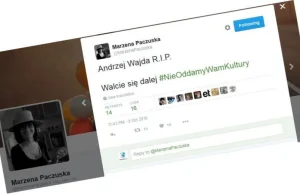 "Andrzej Wajda R.I.P. Walcie się dalej . O czym twittuje szefowa "Wiadomości"