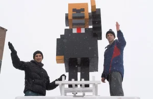 Pomnik Lenina w stylu Minecraft